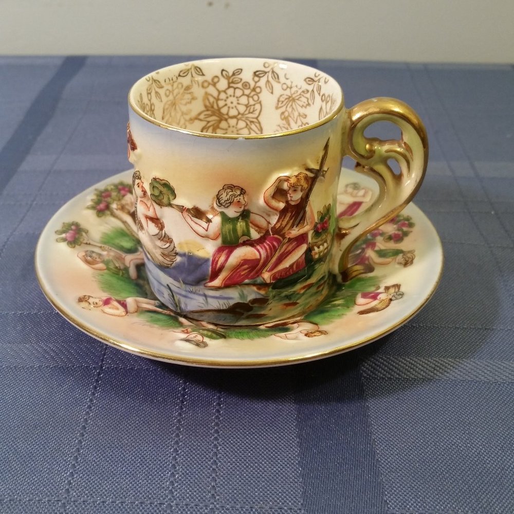 Vintage S.G.K. Demitasse Tea cup & saucer Made in Occupied Japan